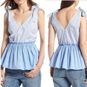 Treasure and Bond striped peplum top